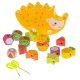 Wooden Balancing Game and Lacing Toy Hedgehog with Fruits