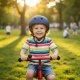 Kids Cycling Helmet Trike Fix with LED, M (55-58 cm), Navy Blue