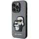 Apple iPhone 14 Pro 6.1\" Karl Lagerfeld Saffiano Karl&Choupette Case Cover (KLHCP14LSANKCPG), Silver