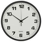 Wall Silent Round Clock 25 cm, Black