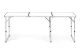 Multigarden Folding Camping Table, White, 180x60 cm