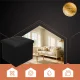 Ruhhy Folding Pouf with Storage, 38x38x38 cm, Black