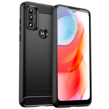 Phone Case for Motorola Moto G Play 2022 Carbon Case, Black