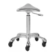 Gabbiano Fine Silver Roll Speed Hairdresser Stool