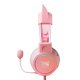 Игровые наушники Onikuma X15 Pro с кошачьими ушками, розовые