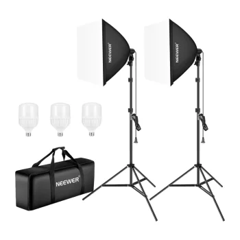 NEEWER NK200 Softbox Lighting Kit with 210 cm Stands and 35W LED Bulbs
