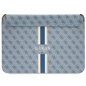 Guess 4G Printed Stripes Laptop Sleeve up to 16", Blue