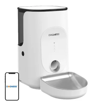 Dogness F16 Smart Food Dispenser WiFi 5G 4L Stainless Steel Bowl White