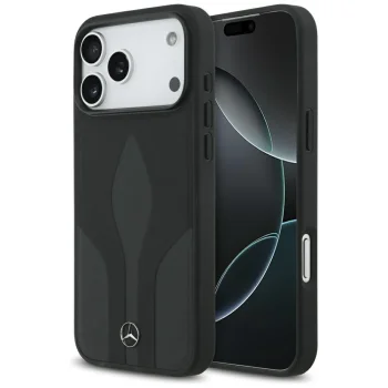 Mercedes iPhone 17 Pro Max Case Leather The Move MagSafe, Black