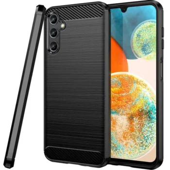 Samsung Galaxy A14 5G (SM-A146) / 4G (SM-A145F/DSN) Carbon Flexible Cover TPU Case, Black