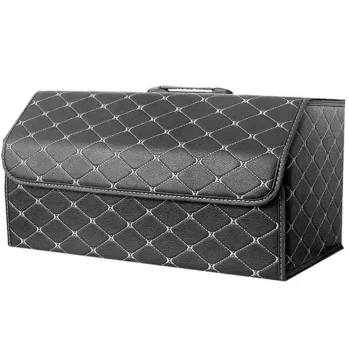 Car Trunk Organizer, Eco-Leather, Black