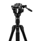 Fotopro S5i Pro Video Tripod with Fluid Oil Head, 70-162.5 cm, Black