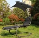 Rocking Sun Lounger Hammock Chair with Canopy MultiGarden PH158A, Gray