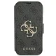 Guess 4G Big Metal Logo Wallet Case for iPhone 13 Pro Max, Gray