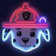 Psi Patrol Marshall Hanging LED Neon Sign on Plexiglass
