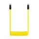 Newell USB-C to USB-C Cable 100W 1.5m, Spiral Silicone, Yellow-Black