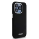 Apple iPhone 15 Pro 6.1\'\' DKNY Liquid Silicone Small Metal Logo MagSafe Case Cover, Black