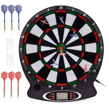 Electronic dartboard with LCD, 18 games and 6 darts