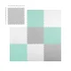 Ricokids Large Foam Puzzle Play Mat 180x180 cm, 9 pcs, Grey/Turquoise