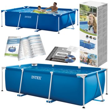 Intex 28272 Rectangular Frame Pool, 300x200x75 cm, Blue