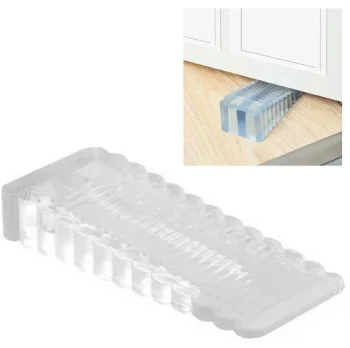 Transparent Silicone Door Stopper / Wedge, 9.6 x 4 x 1.9 cm
