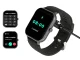 Smartwatch with Silicone Strap and Bluetooth Calls, Black
