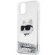 Apple iPhone 11 6.1\'\' Karl Lagerfeld Glitter Choupette Head Cover Case, Silver