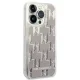 Karl Lagerfeld Liquid Glitter Monogram Case for iPhone 14 Pro Max - Silver