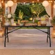 MultiGarden Folding Catering Garden Table 153x70 cm, Black