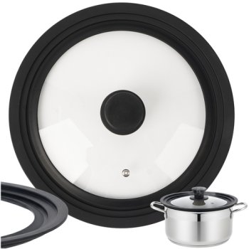 Ruhhy 3-in-1 Universal Lid for Pots and Pans, Fits 24/26/28 cm Cookware 25560