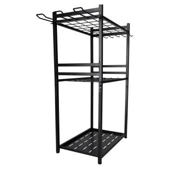 Garden Tool Stand LUARO Garage Organizer for Rakes and Shovels, Black