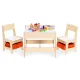 Ecotoys ZKC-1C Children\'s Furniture Set with Chalkboard Table and 2 Chairs