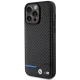 BMW iPhone 15 Pro Max Case Leather Carbon, Black