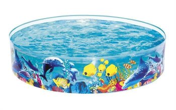 Bestway 55030 Fill & Rise Paddling Pool for Kids, 183x38cm