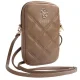 Guess Zip Quilted 4G Phone Bag, Brown