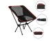 Folding camping chair for fishing and outdoor use, black-red