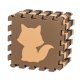 Foam puzzle mat for children 9el. beige-brown-black 85cm x 85cm x 1cm