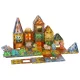 Magnetic Building Blocks, Glowing, 124 Pieces