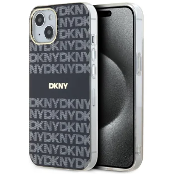 DKNY iPhone 15 / 14 / 13 Case IML Mono & Stripe MagSafe, Black