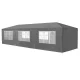 Garden Pavilion Party Tent 3x9m 8 Walls MultiGarden, Grey