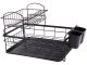 Two-Tier Dish Drainer with Tray, Black