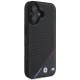 BMW iPhone 16 Plus Case M Perforated Tricolor Line MagSafe, Black