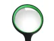 Classic Handheld Magnifying Glass 75 mm Glass Lens, 3x, Black and Green