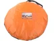 Pop-up beach tent with UV protection, self-assembling, grey-orange