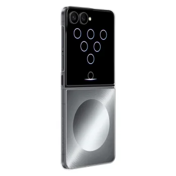 Samsung Flipsuit Case for Galaxy Z Flip 8 with Interactive LED Card - Gray