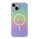 Чехол Guess для iPhone 15 IML Iridescent MagSafe, фиолетовый