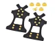 Ice Grips for Shoes, Non-Slip Traction Cleats with 10 Spikes, 37-41, Black