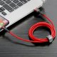 Baseus Cafule Cable Nylon Braided USB / Lightning QC3.0, 2A, 3M, Red | Кабель для зарядки