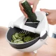 Multifunctional Vegetable Slicer with Bowl and Strainer AG693, White/Black