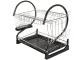 Two-Tier Dish Drainer, Black